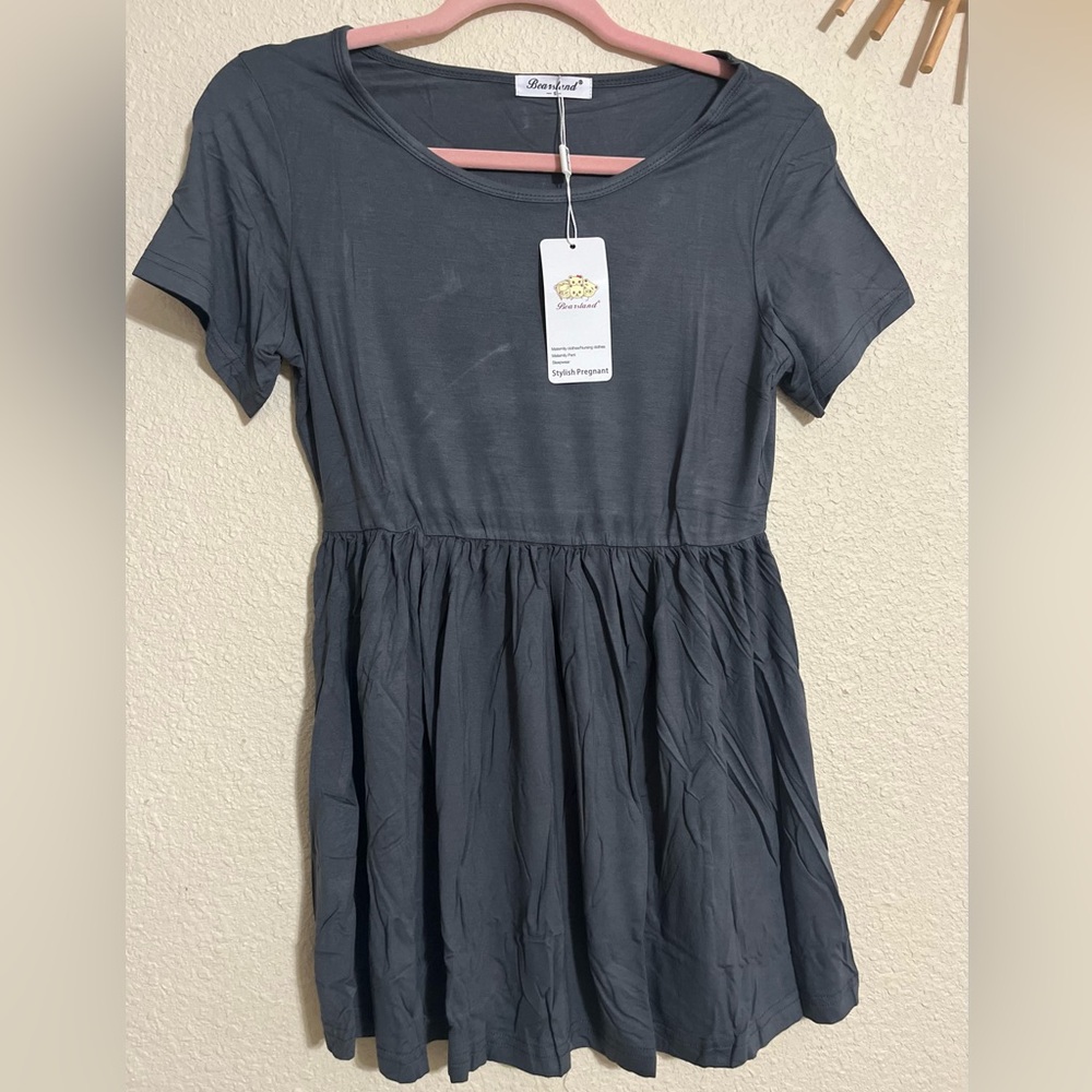 Bearsland Grey Maternity Top